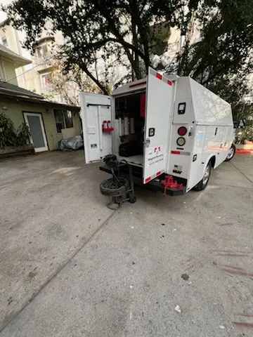 Magnet Plumbing service vehicle on-site for Slab Leak Repair in Sebastian
